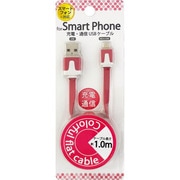 HKW Technology マイクロUSBフラットケーブル 100cm ピンク HKW-SPUSF100-PK