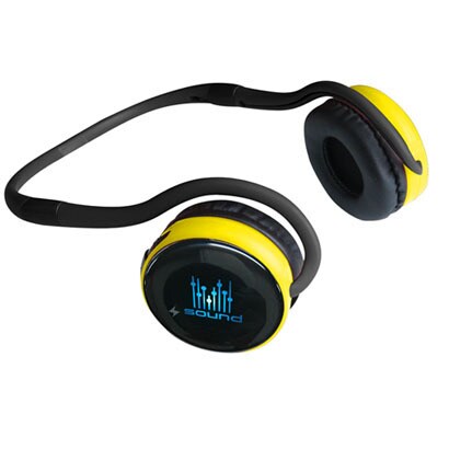 MP3ワイヤレスヘッドフォンSP イエローブルー AH9029AA
