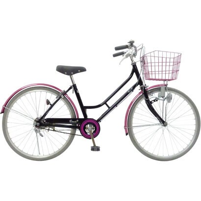 子供用自転車 ノーパンクタイヤ装備 22インチ ブラック×ピンク/ライトグレー JCM-CC22 BK/PI