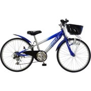 ノーパンク自転車 シティバイク 22インチ 外装6段変速 ブルー×シルバー/ダークナイト CBM-CC2206 BL/SL