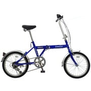 折りたたみ自転車 ノーパンクタイヤ 18型 外装6段変速 ブルー/ダークナイト FDM-CC186 BL