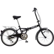 折りたたみ自転車 ノーパンクタイヤ 20型 外装6段変速 ブラック FDM-CC206 BK