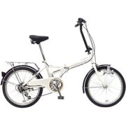 折りたたみ自転車 ノーパンクタイヤ 20型 外装6段変速 ホワイト/ダークナイト FDM-CC206 WH
