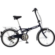 折りたたみ自転車 ノーパンクタイヤ 20型 外装6段変速 ネイビー/ダークナイト FDM-CC206 NV
