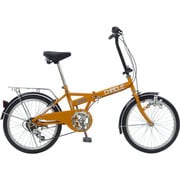 折りたたみ自転車 ノーパンクタイヤ 20型 外装6段変速 オレンジ/ダークナイト FDM-CC206 OR