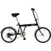 折りたたみ自転車 ノーパンクタイヤ 20型 外装6段変速 ブラック/ダークナイト FDM-CC206RS BK
