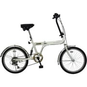 折りたたみ自転車 ノーパンクタイヤ 20型 外装6段変速 ホワイト/ダークナイト FDM-CC206RS WH