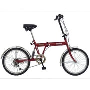 折りたたみ自転車 ノーパンクタイヤ 20型 外装6段変速 レッド/ダークナイト FDM-CC206RS RE
