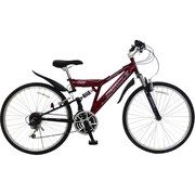マウンテンバイク ノーパンクタイヤ装備 26型 外装18段変速 レッド/ブラック MBM-CC2618WS RE/BK