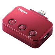 LAT-FMIS08RD [FMトランスミッター Lightningコネクタ コードレス オートスキャン付 DRC搭載 レッド]