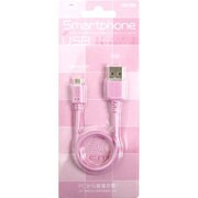 スマートフォン用USB充電&通信ケーブルベビーピンク ZA-SM20JT-BP