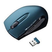 ワイヤレスブルーLEDマウス 2.4GHz対応 エメラルドグリーン MA-WBL26G