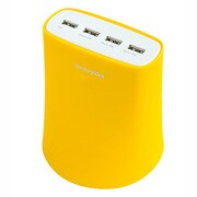 5.1A_USB4T_JP 5.1A USB4ポート充電器 yellow