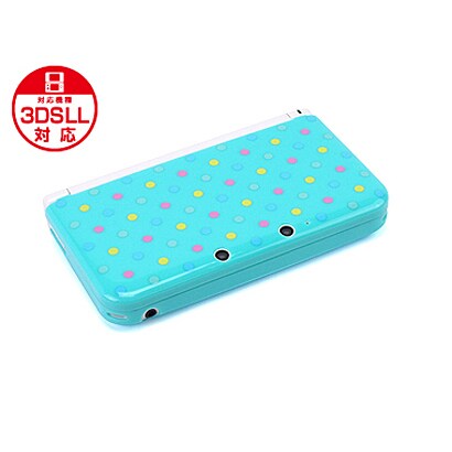 3DLDHC03 [3DS LL用プラスパレット デザインカバー ドットスタイル マーブルサワーミント]