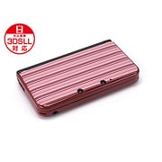 3DLDHC04 [3DS LL用プラスパレット デザインカバー ボーダースタイル ワインレッド]