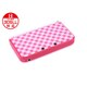 3DLDHC07 [3DS LL用プラスパレット デザインカバー チェックスタイル ギンガムピンク]