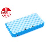 3DLDHC08 [3DS LL用プラスパレット デザインカバー チェックスタイル ギンガムブルー]