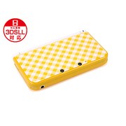 3DLDHC09 [3DS LL用プラスパレット デザインカバー チェックスタイル ギンガムイエロー]