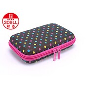 3DLDHP01 [3DS LL/DSi LL用プラスパレット デザインポーチ ドットスタイル マーブルチョコピンク]