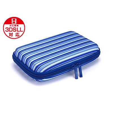3DLDHP05 [3DS LL/DSi LL用プラスパレット デザインポーチ ボーダースタイル オーシャンブルー]