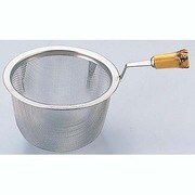 キッチン用品 茶こし（バンブーハンドル）70号