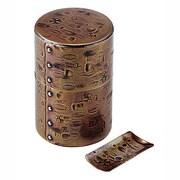 鎚起銅器 生地色 茶筒（ミニ茶箕付） [キッチン用品]