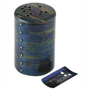 鎚起銅器 風紋 茶筒（ミニ茶箕付） [キッチン用品]