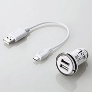 ダブルポート USBシガーチャージャー ホワイト MPA-CCDU24WH