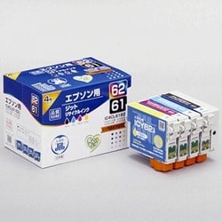 互換リサイクルインクカートリッジ エプソン IC4CL6162 4色セット（顔料） 日本製 JIT-E61E624P