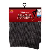 裏起毛ツイードプリントレギンス  グレー M-L