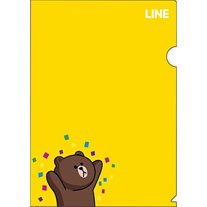 353710007 [クリアファイル LINE（ライン）/G.ブラウン-2]