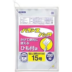 バランスパック 15号 ひも付 半透明 200P BPN15H