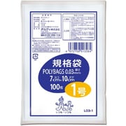 ポリバッグ 規格袋0.03 1号 透明 100P L03-1