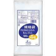 ポリバッグ 規格袋 4号 約縦17cm×横9cm×厚さ0.03mm 100枚 透明 L03-4