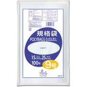 ポリバッグ 規格袋 9号 約縦25cm×横15cm×厚さ0.03mm 100枚 透明 L03-9