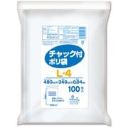チャック付ポリ袋 透明 100枚入 L-4