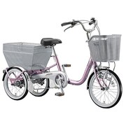 三輪自転車 ブリヂストンワゴン 前18/後16型 変速なし M.ブランLピンク BW10