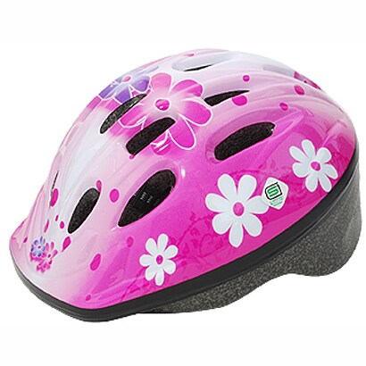 154-00042 [P-MV12 パルミーキッズヘルメット フラワー/ピンク 52～56cm]