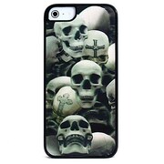 3DプラスチックケースiPhone5 スカルブラウン