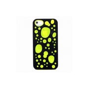 バブルデザインハードTパープルケースiPhone5 ブラック/イエロー