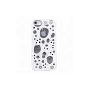 バブルデザインハードTパープルケースiPhone5 ホワイト/クリア