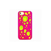 バブルデザインハードTパープルケースiPhone5 ピンク/イエロー