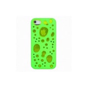 バブルデザインハードTパープルケースiPhone5 グリーン/イエロー