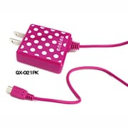 スマートフォン対応 AC充電器 ピンク QX-021PK