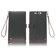 ステッチラインレザーSH-08E ブラック/レッド CP13SH08E-LFBR