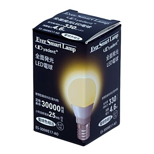 LED電球 E17口金 電球色相当 330lm A形 全面配光 ES-300WE17-AO