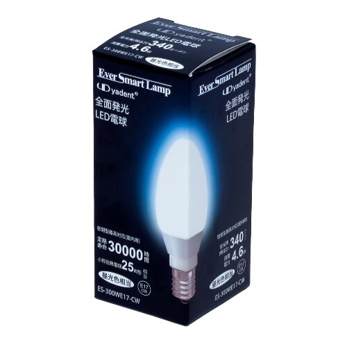 LED電球 E17口金 昼光色相当 340lm C形 全面配光 ES-300WE17-CW