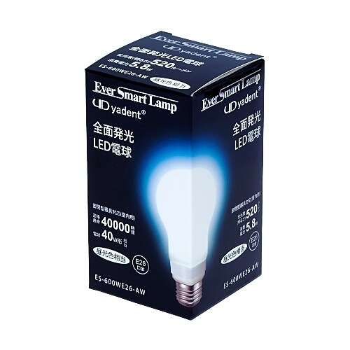 LED電球 E26口金 昼光色 520lm ES-600WE26-AW