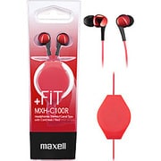カナル型 ｢+FiT｣MXH-C100R コード巻き取りリールタイプ レッド MXH-C100RRE