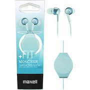 カナル型 ｢+FiT｣MXH-C100R コード巻き取りリールタイプ ミントブルー MXH-C100RMB
